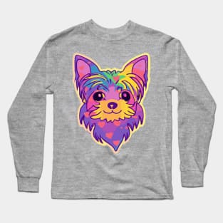 Yorkshire Terrier Rainbow Dog Lover Yorkie Long Sleeve T-Shirt